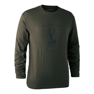 Deerhunter t-shirt z logo z długim rękawem 8849