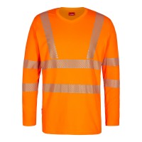 FE Engel koszulka odblaskowa Safety Long. T-Shirt W/ V-Neck - Orange