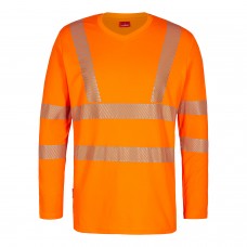 FE Engel koszulka odblaskowa Safety Long. T-Shirt W/ V-Neck - Orange
