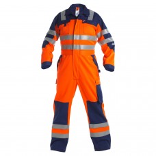 FE Engel kombinezon elektrostatyczny Safety+ Boiler Suit EN 20471 - Orange/Navy