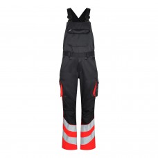 FE Engel lekkie ogrodniczki robocze Safety Light Bib Overall - Black/Red