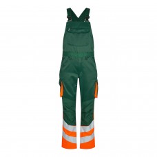 FE Engel lekkie ogrodniczki robocze Safety Light Bib Overall - Green/Orange