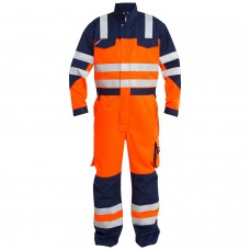 FE Engel kombinezon roboczy Safety EN 20471 Boiler Suit - Orange/Navy